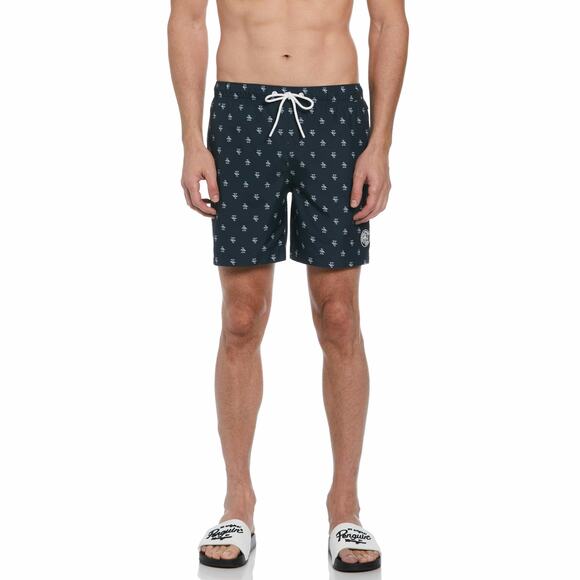 Original Penguin Men's Re-Pete Swim Trunks Shorts - Size XL Dark Sapphire Blue - Picture 1 of 7